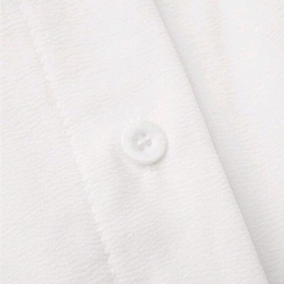 Elegant White High-Low Dress - Picture 5 of 6